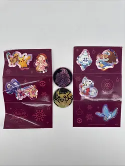 Pokemon TCG Holiday Calendar 2025 Coins (Pikachu) & Stickers Stocking Stuffers - Image 1