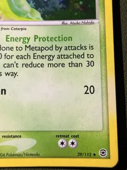 The Pokemon Company Metapod 39/112 FireRed & LeafGreen Reverse Holo Uncommon - Image 4