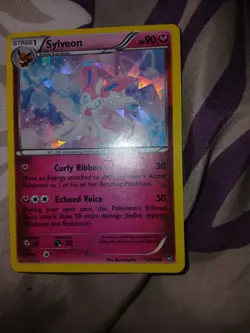 Pokemon TCG Sylveon 72/111 XY Furious Fists Cracked Ice Holo Rare - Image 2