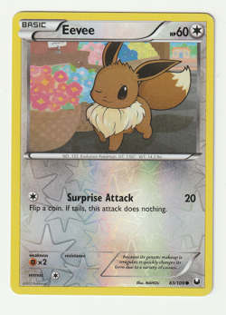 Eevee 83/108 Reverse Holo MP Pokemon TCG Dark Explorers - Image 1