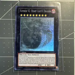 Yugioh Number 92: Heart-earth Dragon CBLZ-EN045 Ghost Rare 1st Ed LP - Image 1