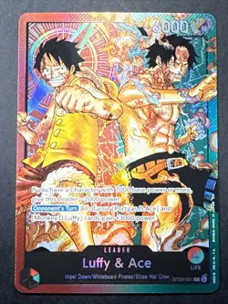 Luffy & Ace ST30-001 Leader Starter Deck EX Luffy & Ace One Piece English NM - Image 1
