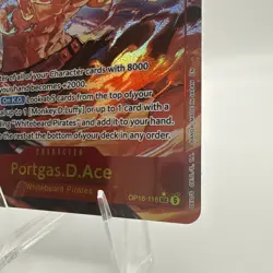 One Piece Tcg Portgas.D.Ace Alternate Art OP16-118 The Time of Battle Foil SEC - Image 5