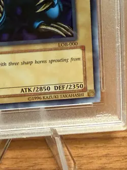 2002- PSA 9 - Yugioh 1st Edition - Secret Rare Tri-Horned Dragon - LOB-000 - Image 3