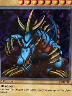 2002- PSA 9 - Yugioh 1st Edition - Secret Rare Tri-Horned Dragon - LOB-000 - Image 5