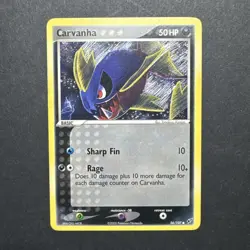 Carvanha 56/107 EX Deoxys Pokemon Card Common LP - Image 1