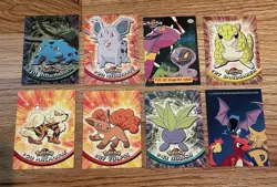 Lot of 8 Topps 1999 Pokemon TV Animation Edition cards, excellent condition - Image 1