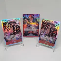 Bandai One Piece Card Game Shanks Foil Alt Art 3-Card Lot - Image 1
