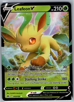 Leafeon V 013/159 Crown Zenith - Pokemon Card - NM - Image 1