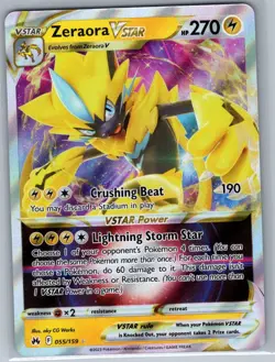 Zeraora VSTAR 055/159 Crown Zenith - Pokemon Card - NM - Image 1