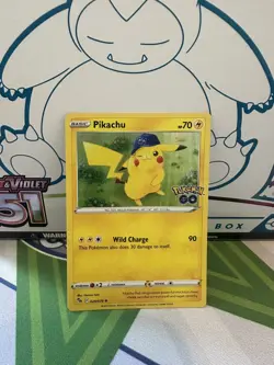 Pokemon Card Pikachu 028/078 Pokemon GO Holo Rare NM - Image 1