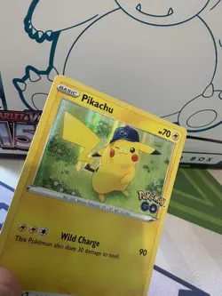 Pokemon Card Pikachu 028/078 Pokemon GO Holo Rare NM - Image 3