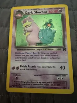 Dark Slowbro 12/82 Base Set Unlimited Edition Card Good Condition - Image 1