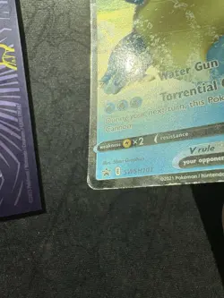 Pokemon Card Blastoise V SWSH101 SWSH Black Star Promo Holo Rare 168💎NM LP +💎 - Image 2