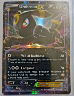 Pokemon Umbreon EX TCG Ultra Rare Holo Card 55/124 Fates Collide NM - Image 1