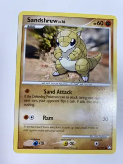 Sandshrew 96/123 Mysterious Treasures Pokemon Card 2007 Basic Fighting Common - Image 1