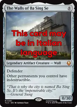 MTG THE WALLS OF BA SING SE FOIL EXC - LE MURA DI BA SING SE 261 - TLA - MAGIC - Image 1