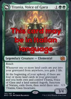 MTG TITANIA, VOICE OF GAEA EXC - TITANIA, VOCE DI GEA 193 - BRO - MAGIC - Image 1