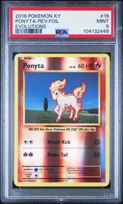 2016 Pokemon TCG XY Evolutions Ponyta Reverse Holo PSA 9 - Image 1