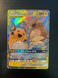 Carte Pokemon : Raichu et Raichu d'Alola GX 54/236 Harmonie des Esprits FR - Image 1