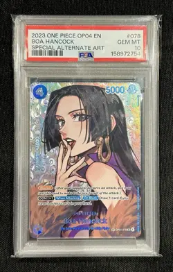 2023 One Piece OP04 EN Boa Hancock SP PSA 10 - Image 1