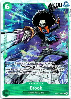 Brook OP15-032 Super Rare Adventure on Kami's Island One Piece Foil Near Mint - Image 1