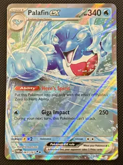 Palafin EX 061/167 S&V Twilight Masquerade TWM Holo Double Rare Pokemon Card - Image 1