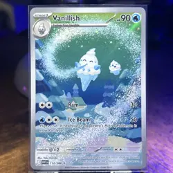 Vanillish White Flare Holo Illustration Rare Pokemon TCG Card 112/086 SV - Image 1