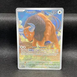 Tauros 096/086 Illustration Rare 2026 Pokemon Chaos Rising Full Art Card NM - Image 1