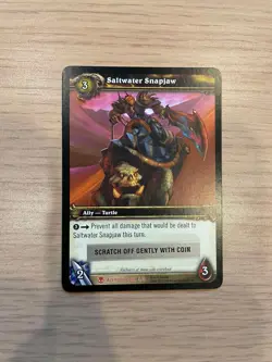 World of Warcraft TCG Unscratched Loot Card Saltwater Snapjaw Mount - Image 1