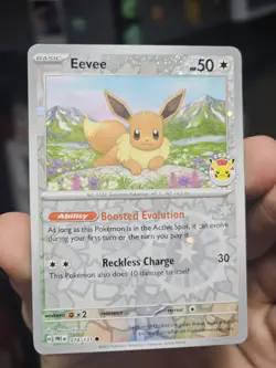 Pokemon Day 2025 Prismatic Evolutions Eevee Cosmos Promo TCG Card 074/131 - Image 1