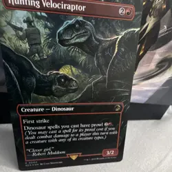 Hunting Velociraptor Borderless Foil Jurassic World Rare EN 0004 - Image 2