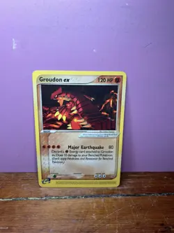 2003 Pokemon Black Star Promo Groudon EX #002 Near Mint Pokemon Card - Image 3
