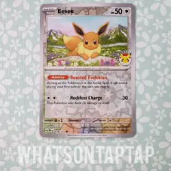 Pokemon Card Eevee 074/131 Reverse Holo 2025 Pokemon Day Prismatic Evolutions LP - Image 1