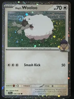 DOUBLE SWIRL 🌀Pokemon - Hop's Wooloo 135/159 Sv09: Journey Together Cosmos Holo - Image 1