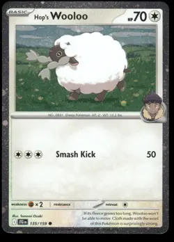 DOUBLE SWIRL 🌀Pokemon - Hop's Wooloo 135/159 Sv09: Journey Together Cosmos Holo - Image 2