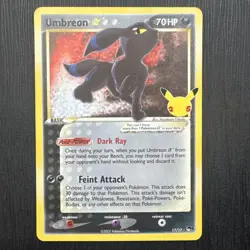 NM Pokemon TCG Umbreon Gold Star 17/17 Celebrations - Image 1