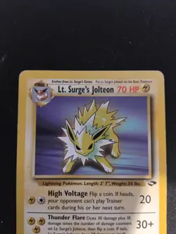 LP Pokemon Lt. Surge's Jolteon 28/132 | Gym Challenge Non-Holo Rare - Image 2