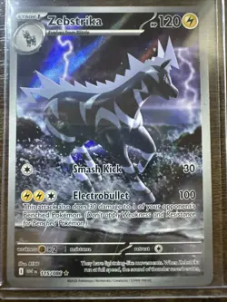 Zebstrika 115/086 Illustration, White Flare, Full Art Holo, Pokemon TCG, NM - Image 1