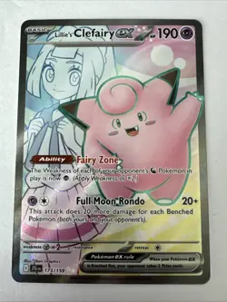 Pokemon TCG Lillie's Clefairy EX Journey Together 173/159 - Image 1