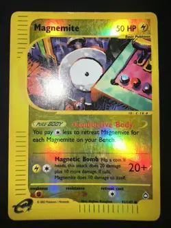 Pokemon Magnemite 91/147 Aquapolis - Reverse Holo Common ENG GOOD/EXC WOTC - Image 2