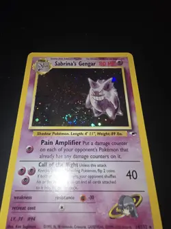 Sabrina's Gengar 14/132 Gym Challenge Holo Rare 2000 WOTC LP Swirl - Image 1