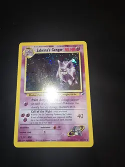 Sabrina's Gengar 14/132 Gym Challenge Holo Rare 2000 WOTC LP Swirl - Image 2