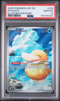 2026 POKEMON ASC EN- ASCENDED HEROES ILLUSTRATION RARE #226 PSYDUCK PSA 10 - Image 1