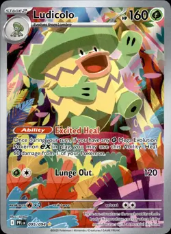 Ludicolo 095/094 Illustration Rare - Pokemon ME02: Phantasmal Flames NM - Image 1