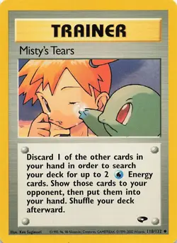 Pokemon Misty's Tears Uncommon Trainer Gym Challenge 118/132 Wizards 2000 - Image 1