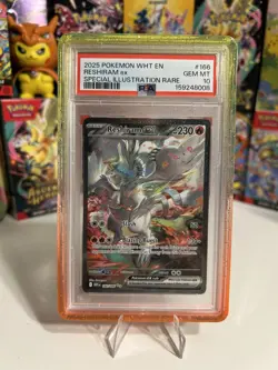 2025 Pokemon White Flare Reshiram ex Special Illustration Rare #166/086 PSA 10 - Image 1