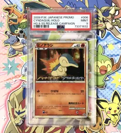 PSA 9 Cyndaquil HG SS Release Camp 006/L-P Promo 2009 Japanese Pokemon Card #2 - Image 1