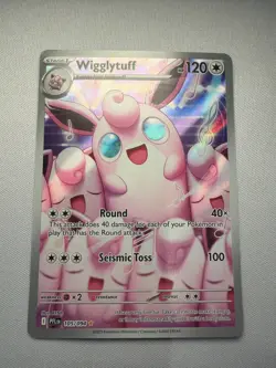 Wiggly Tuff 105 Paldean Fates Pokemon Card Shiny Rare Illustration Rare NM TCG - Image 1