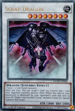 MGED-EN060 SCRAP DRAGON RARE 1ST EDITION YuGiOh CARD - Image 1